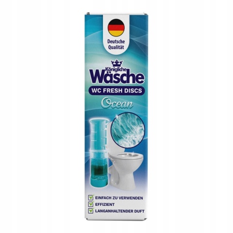 Königliche Wäsche WC Fresh Discs Ocean 60 ml niemiecki krążek żelowy do WC