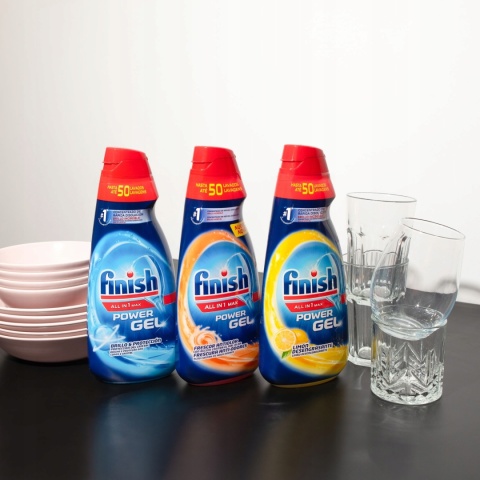 Finish All In One Power Gel żel do zmywarki zestaw mix zapachów 3 x 1 l (150 myć)
