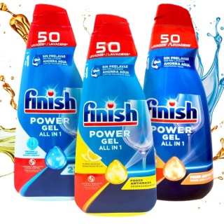 Finish All In One Power Gel żel do zmywarki zestaw mix zapachów 3 x 1 l (150 myć)
