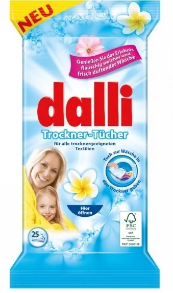 Dalli chusteczki do suszarki antystatyczne zapachowe 25 szt.
