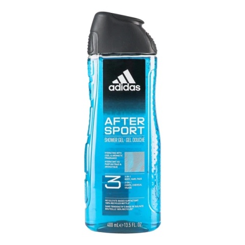 Adidas After Sport żel pod prysznic dla mężczyzn 3w1 400 ml