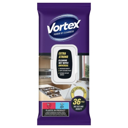 VORTEX chusteczki czyszczące Uniwersalne Extra Strong 36 szt