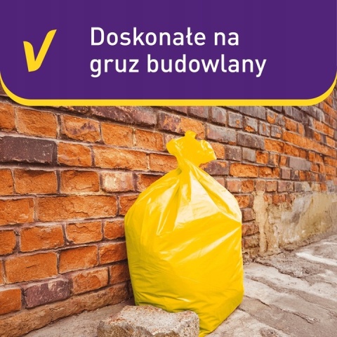 VORTEX worki na śmieci 120L żółte z taśmą 10 szt