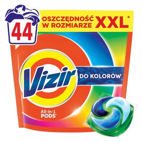 Vizir All-in-1 Pods kapsułki do prania kolorów 44 sztuki