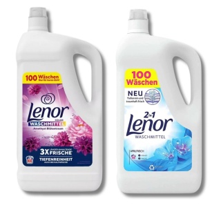 Zestaw żeli do prania Lenor 2w1 Color & Universal 200 prań 2 x 5 L Amethyst Blutentraum + Aprilfrisch