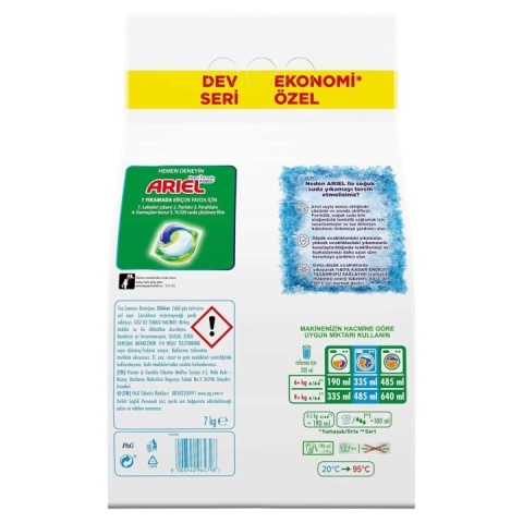 Ariel 2w1 Mountain Spring proszek do prania białych i kolorowych tkanin 7 kg 46 prań