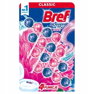 Bref Power Aktiv Classic Kwiatowa Świeżość zawieszka do WC 4 x 50 g
