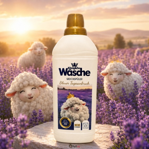 Königliche Wäsche Blauer Tagesanbruch płyn do płukania tkanin 1,8 l 72 płukania