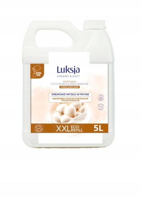 Luksja Creamy & Soft mydło w płynie Mleczko Bawełniane i Prowitamina B5 5 l