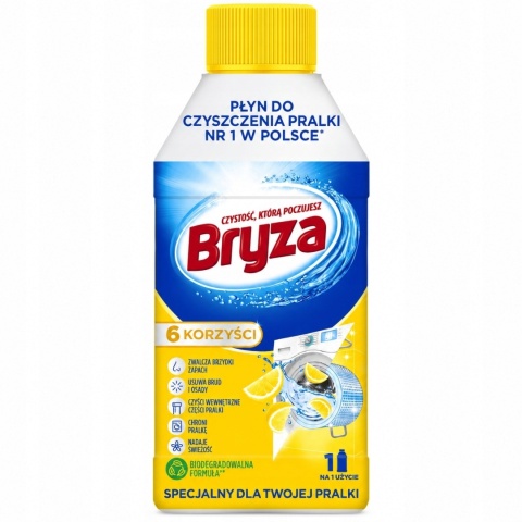 Bryza Lemon płyn do czyszczenia pralki 250 ml - usuwa brud i osady