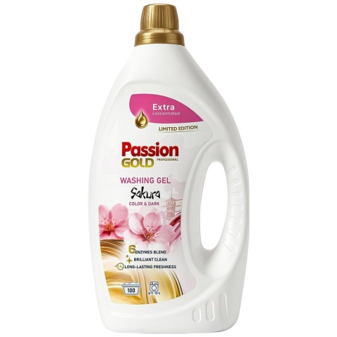 Passion Gold Professional Sakura żel do prania kolorowych i ciemnych tkanin 3,5 l - 100 prań
