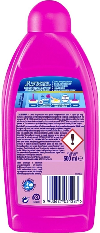 Vanish Oxi Action szampon do ręcznego prania dywanów i tapicerki 500 ml - cytrynowy