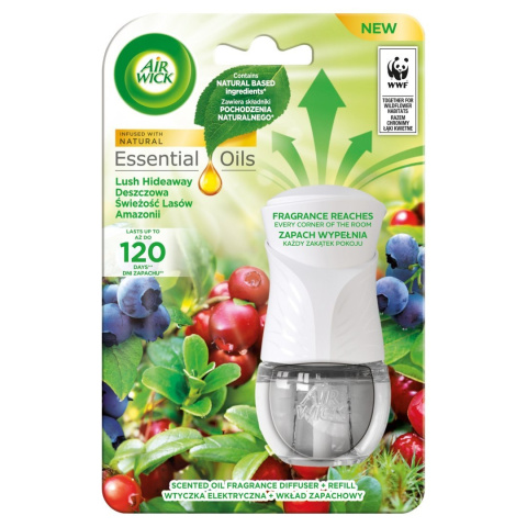AIR WICK Dyfuzor+Wkład Deszczowa Świeżość Lasów Amazonii KOMPLET 19ml AIR WICK Dyfuzor+Wkład Deszczowa Świeżość Lasów Amazonii KOMPLET 19ml