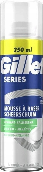 Gillette pianka do golenia Aloe Sensitive, 250ml Gillette pianka do golenia Aloe Sensitive, 250ml