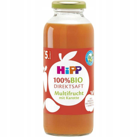 HIPP BIO SOK OWOCOWY Z MARCHEWKĄ I MANGO 330ml 5m 100% HIPP BIO SOK OWOCOWY Z MARCHEWKĄ I MANGO 330ml 5m 100%