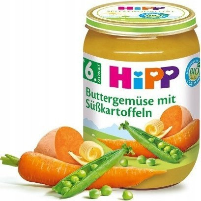 HiPP Wegetariańskie Warzywa z Batatami i Groszkiem