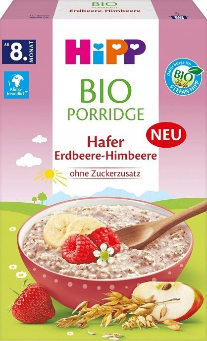 Hipp BIO Owsianka Truskawkami Malinamy 250g 8m Hipp BIO Owsianka Truskawkami Malinamy 250g 8m