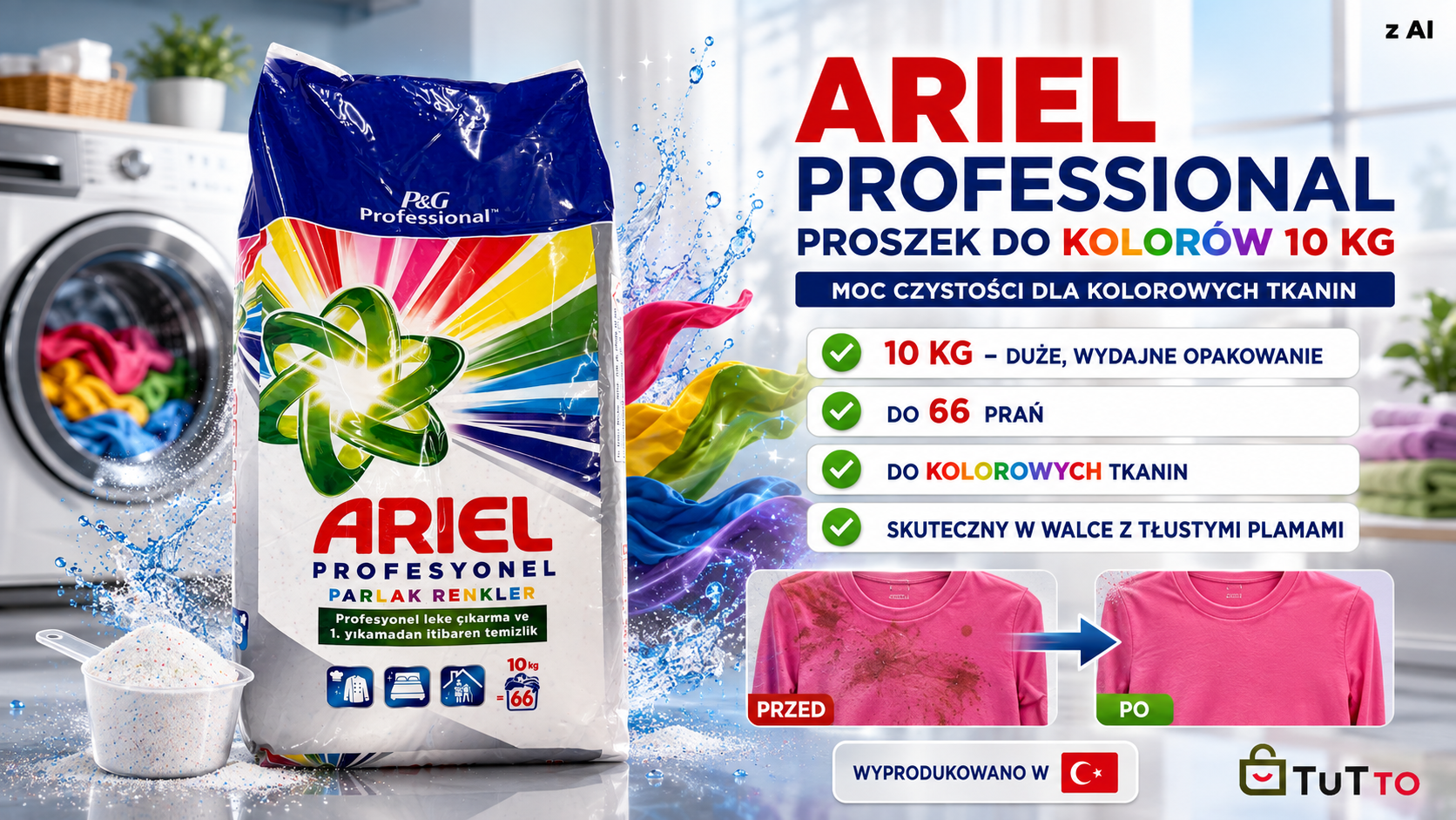 Ariel Professional proszek do prania do koloru 10kg