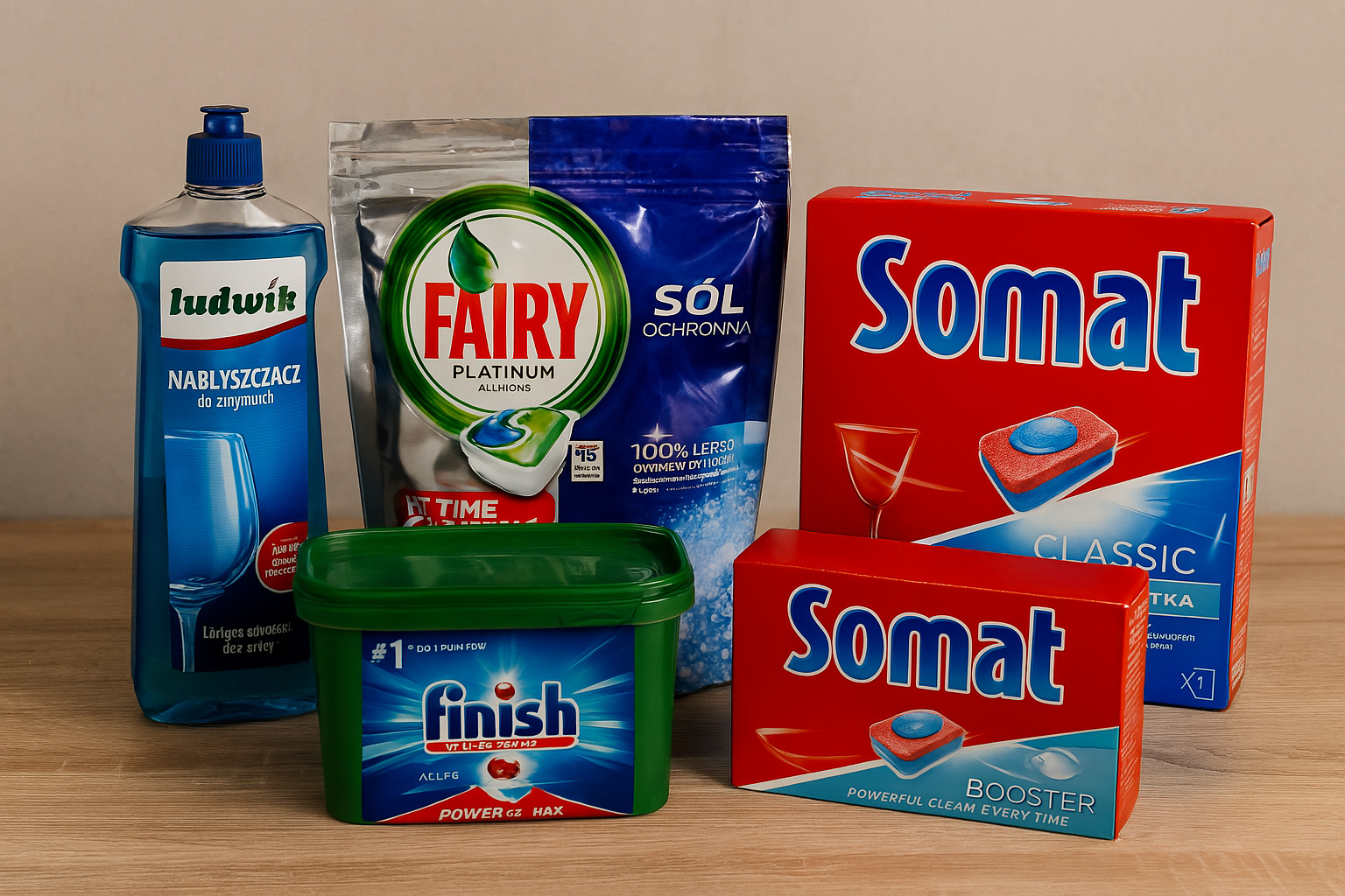 Środki do zmywarki – Fairy, Finish, Somat